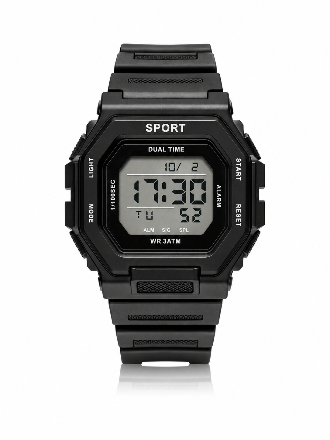 Black digital sports watch 903